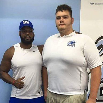 John Krahn, likely largest man in football, losing weight and heading to prep school